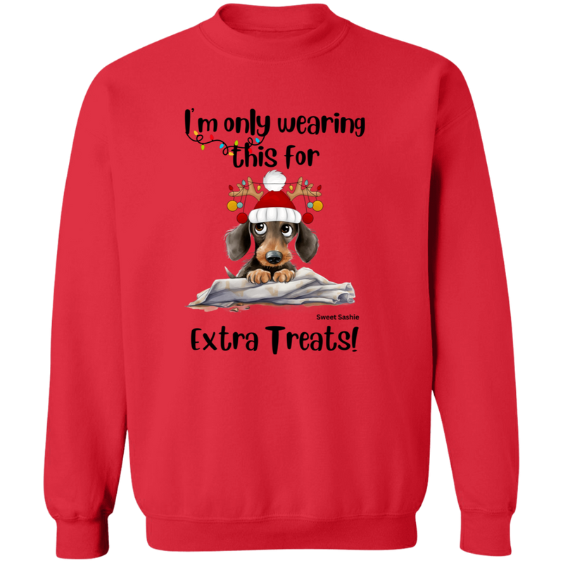 Dachshund Extra Treats! Men's Crewneck Pullover Sweatshirt