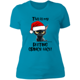 Resting Grinch Face Women's 100% Cotton Slim Fit T-Shirt