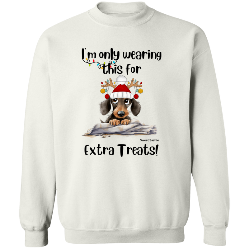 Dachshund Extra Treats! Men's Crewneck Pullover Sweatshirt