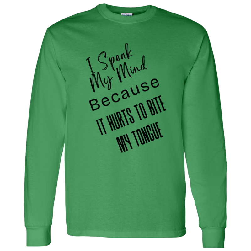 I Speak My Mind... Men's 100% Cotton Long Sleeve T-Shirt