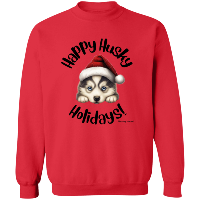 Happy Husky Holidays Men's Pullover Sweatshirt