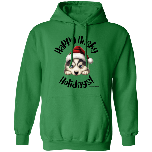 Happy Husky Holidays Men's Pullover Hoodie