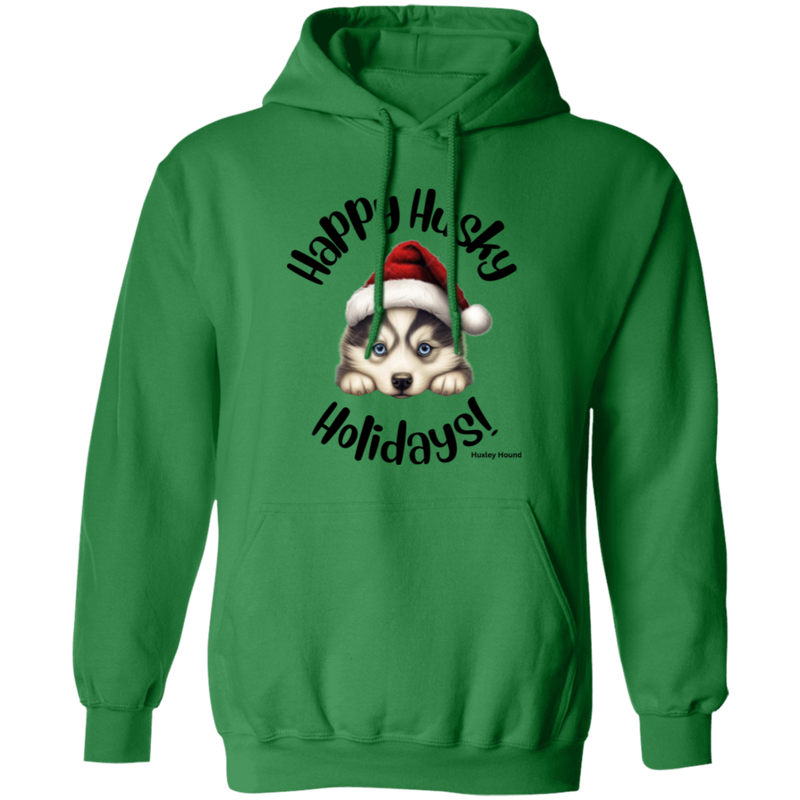 Happy Husky Holidays Men's Pullover Hoodie