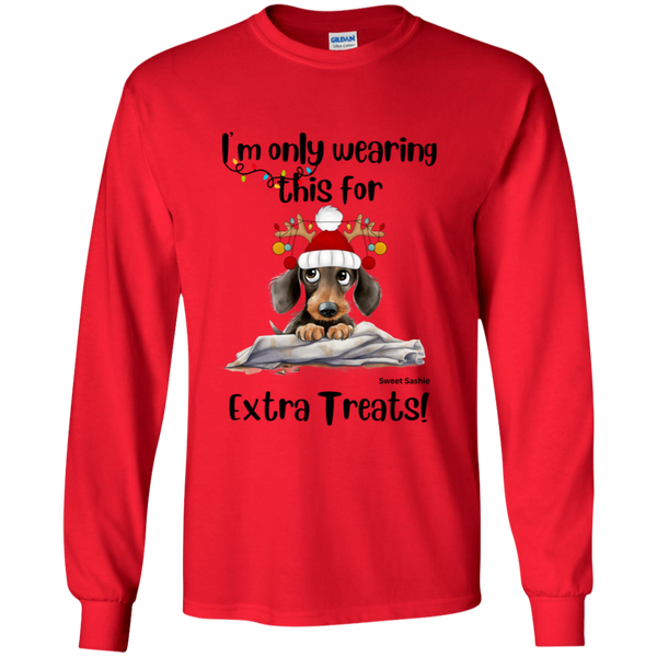 Dachshund Extra Treats! Kid's 100% Cotton Long Sleeve T-Shirt