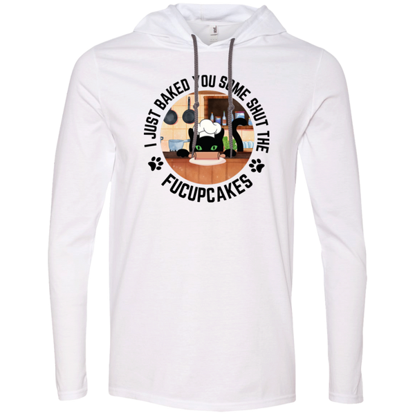 I Just Baked You Some Shut the FUCUPCAKES Men's 100% Cotton Gildan Long Sleeve Hoodie