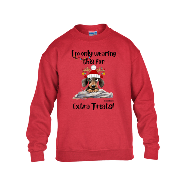 Dachshund Extra Treats! Gildan Kid's Sweatshirt