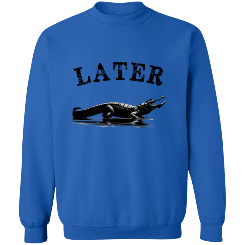 Later, Gator Men's Crewneck Pullover Sweatshirt