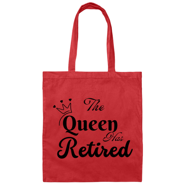 The Queen has Retired 100% Cotton Canvas Tote Bag