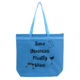 Some Groceries, Mostly Wine Liberty Bags Melody Large Tote