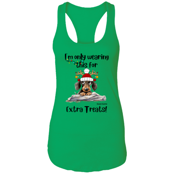 Dachshund Extra Treats! Women's Racerback Tank