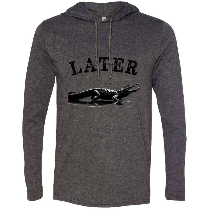 Later, Gator Men's 100% Cotton Gildan Long Sleeve T-Shirt Hoodie