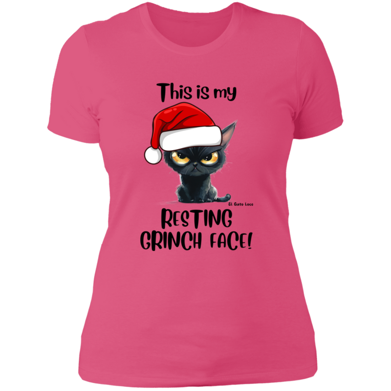 Resting Grinch Face Women's 100% Cotton Slim Fit T-Shirt