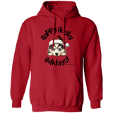 Happy Husky Holidays Men's Pullover Hoodie