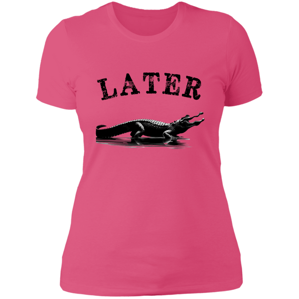 Later, Gator Women's 100% Cotton Slim Fit T-Shirt