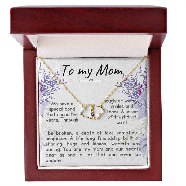 To My Mom Interlocking Hearts Everlasting Love Pendant