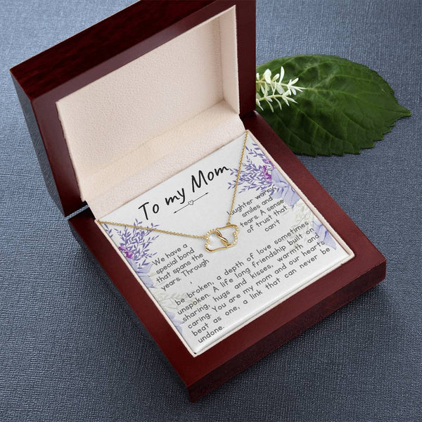 To My Mom Interlocking Hearts Everlasting Love Pendant