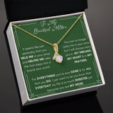 Alluring Beauty Necklace with Thank You Mom Card