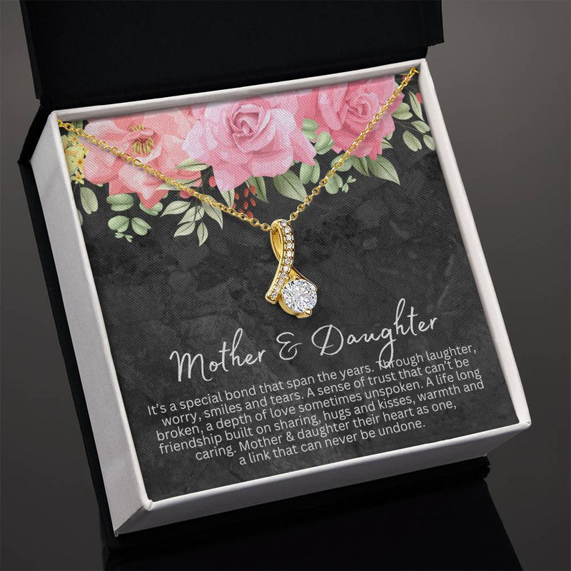 Mother and Daughter Alluring Beauty Pendant Necklace