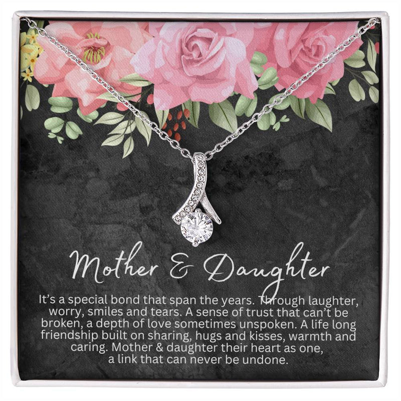 Mother and Daughter Alluring Beauty Pendant Necklace