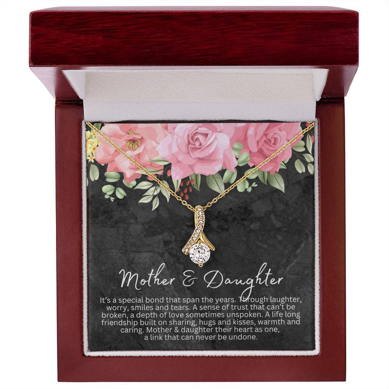 Mother and Daughter Alluring Beauty Pendant Necklace