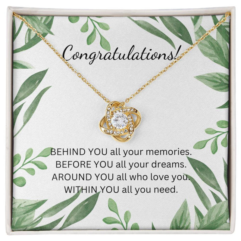 Congratulations Love Knot Necklace