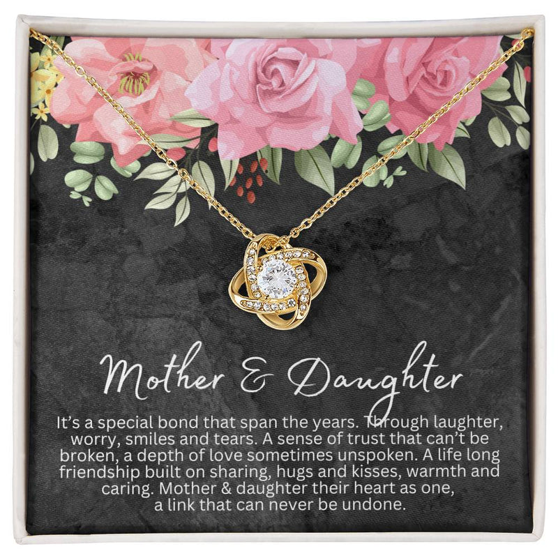 Mother and Daughter Love Knot Necklace