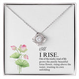 Still I Rise Love Knot Necklace