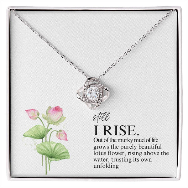 Still I Rise Love Knot Necklace