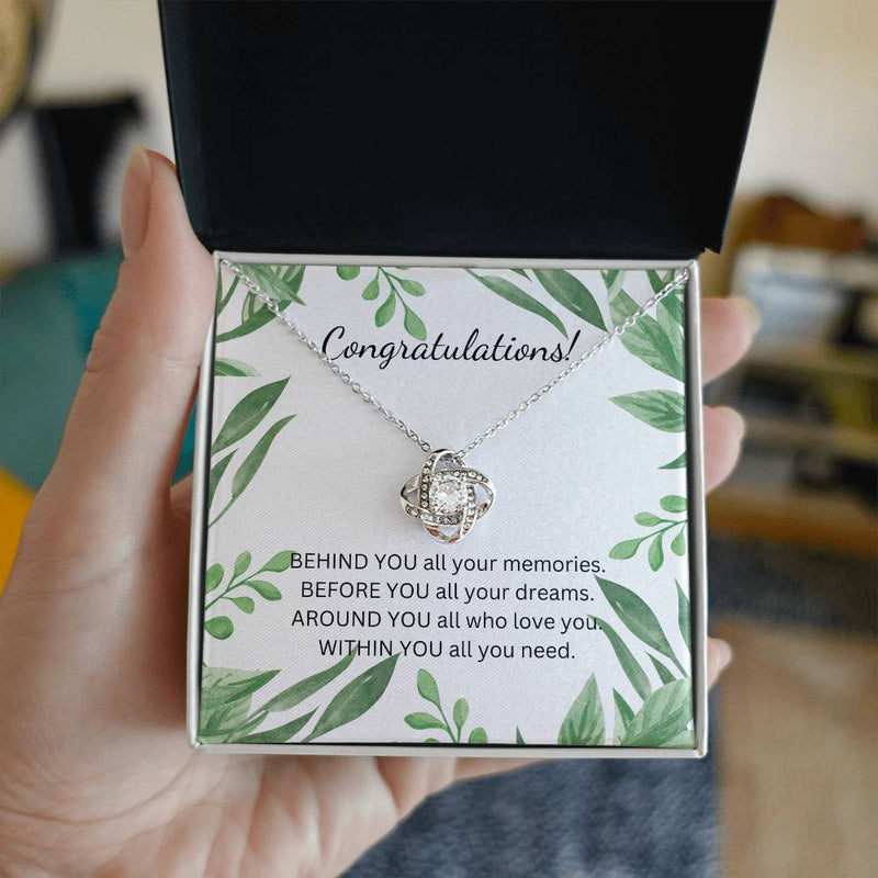 Congratulations Love Knot Necklace