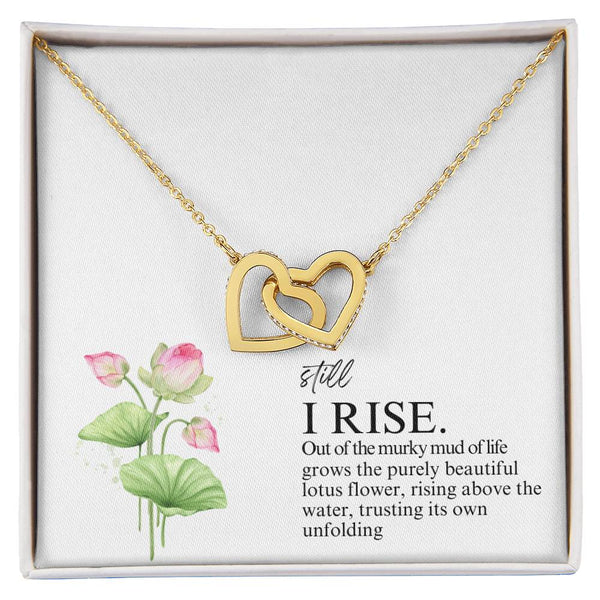 Still I Rise Interlocking Hearts Necklace