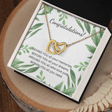 Congratulations Interlocking Hearts Necklace