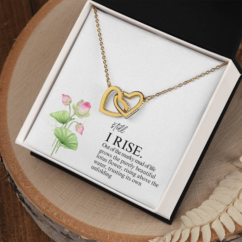 Still I Rise Interlocking Hearts Necklace