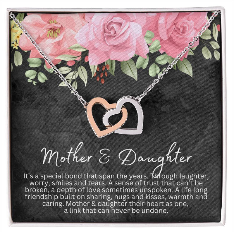 Mother and Daughter Interlocking Hearts Necklace