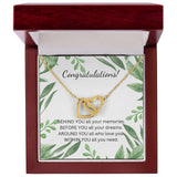 Congratulations Interlocking Hearts Necklace