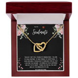 To My Soulmate Interlocking Hearts Necklace