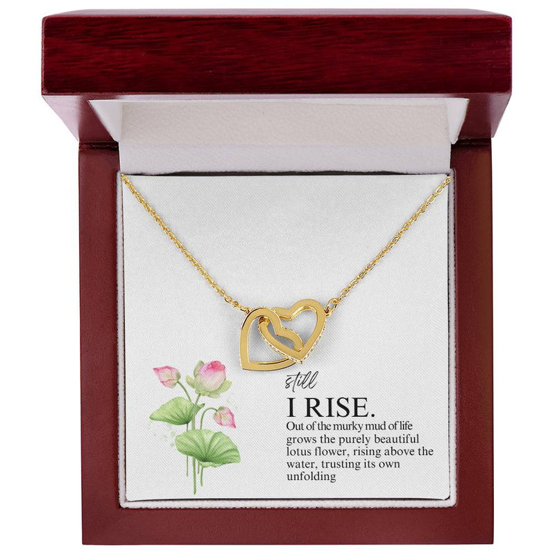 Still I Rise Interlocking Hearts Necklace