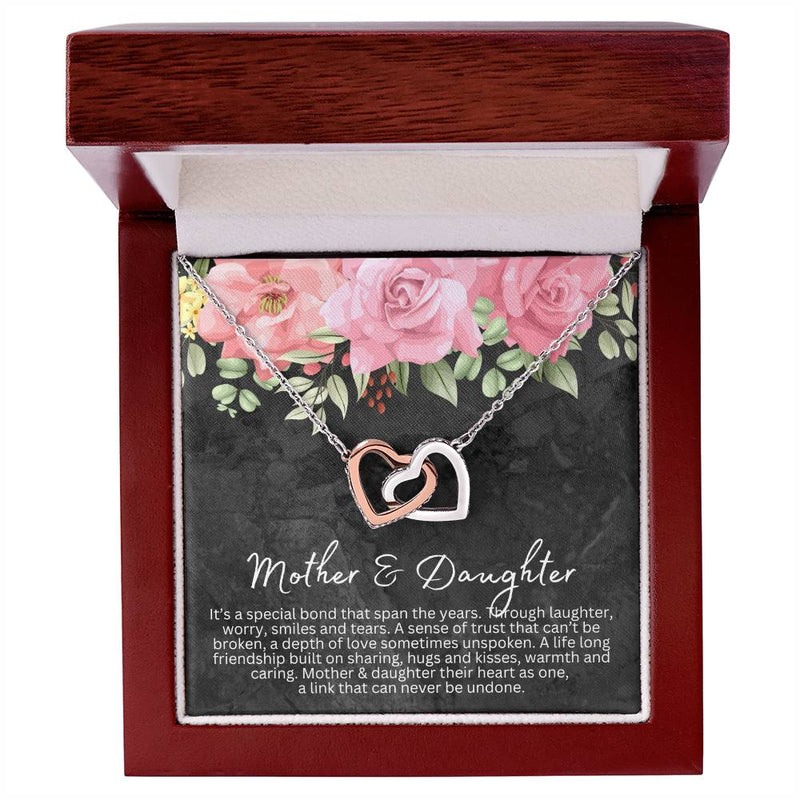 Mother and Daughter Interlocking Hearts Necklace