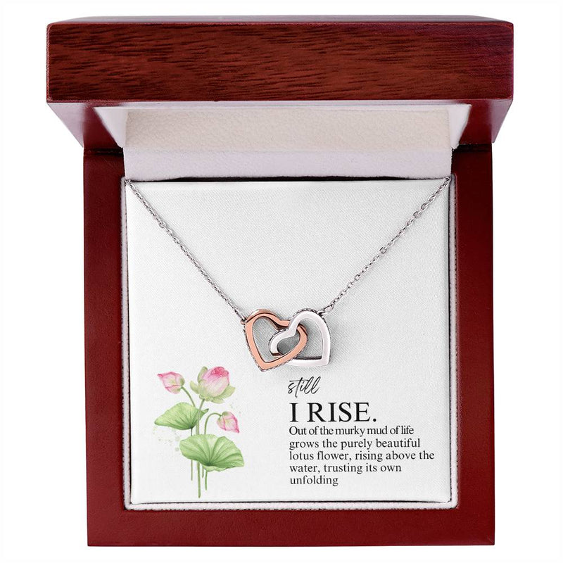 Still I Rise Interlocking Hearts Necklace