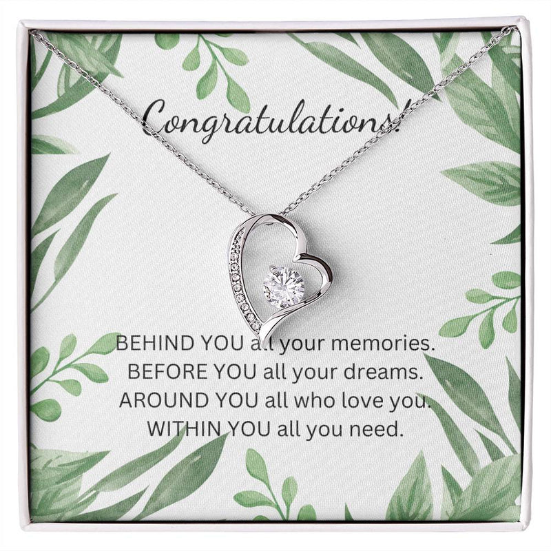 Congratulations Forever Love Heart Necklace