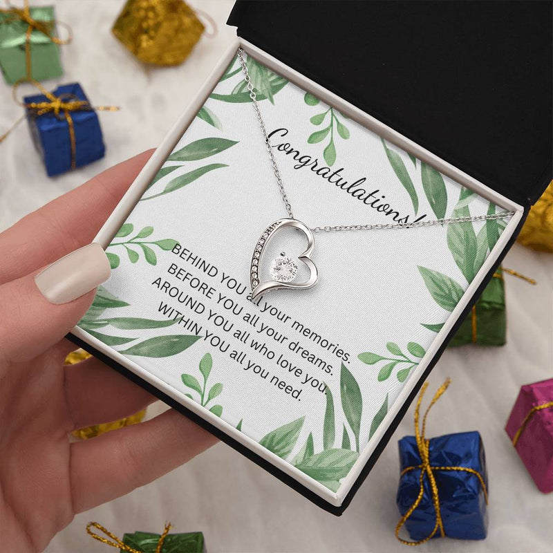 Congratulations Forever Love Heart Necklace