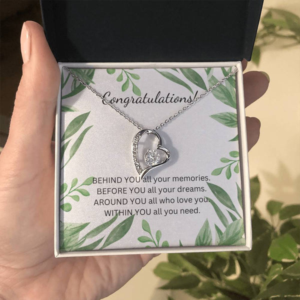 Congratulations Forever Love Heart Necklace