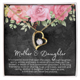 Mother and Daughter Forever Love Heart Necklace