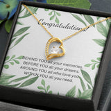 Congratulations Forever Love Heart Necklace